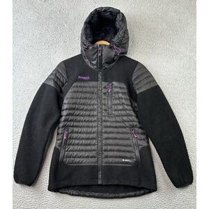 Bergans of Norway Osen Down/Wool Jacket Women Small Black Hooded Full Zip Pertex